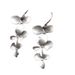 Mogo Fashion Asian Silver Petal Necklace Earring Set Exquisite Creative Plant Flower Clavicle Chain_ipsvogv.com