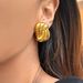 Retro Plated Titanium Steel Fine Polished Twisted Earrings Skirt Decorations_ipsvogv.com