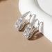 Stud Earrings Sterling Silver Zircon Shining Earrings Niche Minimalist Joker Retro Elegant Jewelry Korean Style Women's High-end Sense_ipsvogv.com