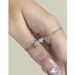 The Little Prince's S Silver Plated Sparkling Rose Heart Extremely Fine Bracelet_ipsvogv.com
