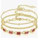 Women's Jewelry Brass Real Gold Electroplating Stacking Wear Three Layers Inlaid With Colored Zircon Light Luxury Ladies Bracelet_ipsvogv.com