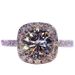 Sanjie Jewelry Platinum Plated Heart Eight Arrow Simulated Zircon Engagement Ring_ipsvogv.com