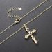 Unisex Jewelry Fashion hip hop style zircon cross pendant necklace for women copper plated with real gold full diamond hot selling jewelry_ipsvogv.com