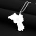 hot selling stainless steel Kurdistan map necklace retro ethnic style men and women titanium steel pendant accessories_ipsvogv.com