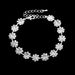 FLORAL RADIANCE - Rhinestone Bridal Jewelry Set (Dazzling Floral Necklace & Earrings, Wedding Dress Accessories)_ipsvogv.com