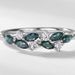 Small fresh geometric leaf green moss stone ring S925 silver natural water grass agate index finger ring simple_ipsvogv.com