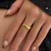 Women's Jewelry K Real Gold Electroplated Titanium Steel Exquisite Cross Ring Light Luxury Plain Ring_ipsvogv.com