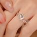 Mosang Stone Coronation of Love, Diamond for Women's Engagement and Proposal, Matching Ring with Closed Silver_ipsvogv.com
