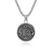 Personality hip hop style encrypted Bitcoin Bitcoin titanium steel necklace plated with K gold coin round pendant_ipsvogv.com