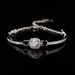 Sterling Silver Platinum Plated Bracelet D Color Moissanite Half Bracelet Round Bag Simple Atmospheric Female Gift_ipsvogv.com