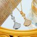 Full Diamond Small Skirt Low Luxury Necklace Women's Ins Simple Fan-shaped Skirt Pendant Internet Celebrity Hot Necklace_ipsvogv.com