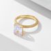 Women's Jewelry S925 Sterling Silver Full Diamond Ring Set Geometric Square Zircon Combination Set Ring Jewelry_ipsvogv.com