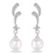 Cao Shi Synthetic Mother Shell Pearl Earrings Elegant and Exquisite Wave Pattern Earrings for Women's Long and Simple Earrings_ipsvogv.com
