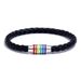 Handmade PU Leather Woven Bracelet Rainbow Magnetic Buckle Leather Braid Knit Rainbow Buckle Weave Plaited Bracelet Bangle_ipsvogv.com