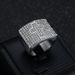 New 316 Stainless Steel/Titanium Steel Gold-Plated Full Diamond Cross Hip-Hop Men's Ring_ipsvogv.com