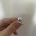 Natural Seawater Akoya Genuine Linen Aurora Round S Pure Silver Open Ring High-end Fashion Personality_ipsvogv.com