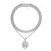 Cuban Chain Zinc Alloy Lion Pendant Men's Trendy Ins Hip Hop Style High Street Versatile Stacked Necklace Set_ipsvogv.com