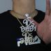 Men's Punk Style Zircon Letter Necklace - 90S Baby Hip Hop Chain With Cubic Zirconia, Adjustable 24-32 Inches (Silver/Gold) Zircon Men's Necklace_ipsvogv.com