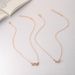 New Fashionable And Popular Embedding Water Diamond Letter MOM Flower 2 Necklace Set_ipsvogv.com