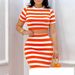 Women's Clothing Striped slim-fit suit dress_ipsvogv.com