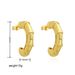 Women’s Jewelry Set Fashion Simple C Shaped New Earrings For Women Copper Plated Gold Bamboo Ring Earrings No Fading Earrings_ipsvogv.com