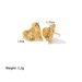 Internet Celebrity Fashion Trend Titanium Steel Niche Design, Textured Heart Earrings, Earrings_ipsvogv.com