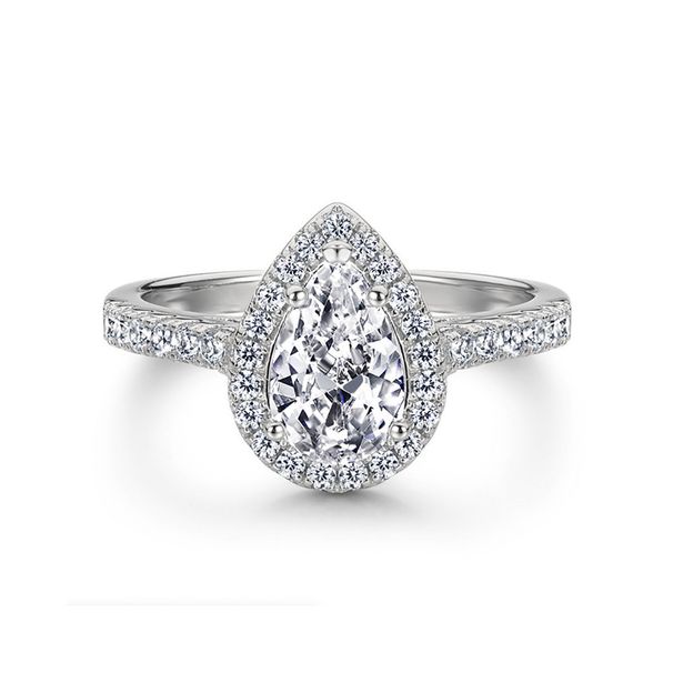 Classic heart shaped zircon women's engagement ring, real gold plated micro diamond ring, hot selling jewelry_ipsvogv.com