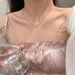Interlocking Heart Interlocking Necklace Female Love Clavicle Chain Diamond Pendant Sweet Girlfriend Girlfriends_ipsvogv.com