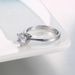 Fashionable and simple female ring Zircon micro inlaid platinum plated female engagement ring_ipsvogv.com