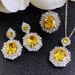 Crystal Jewelry Set for Women Cubic Zirconia Ring Diamond Necklace Rhinestone Dangle Earrings Wedding Jewelry for Brides Bridesmaid_ipsvogv.com