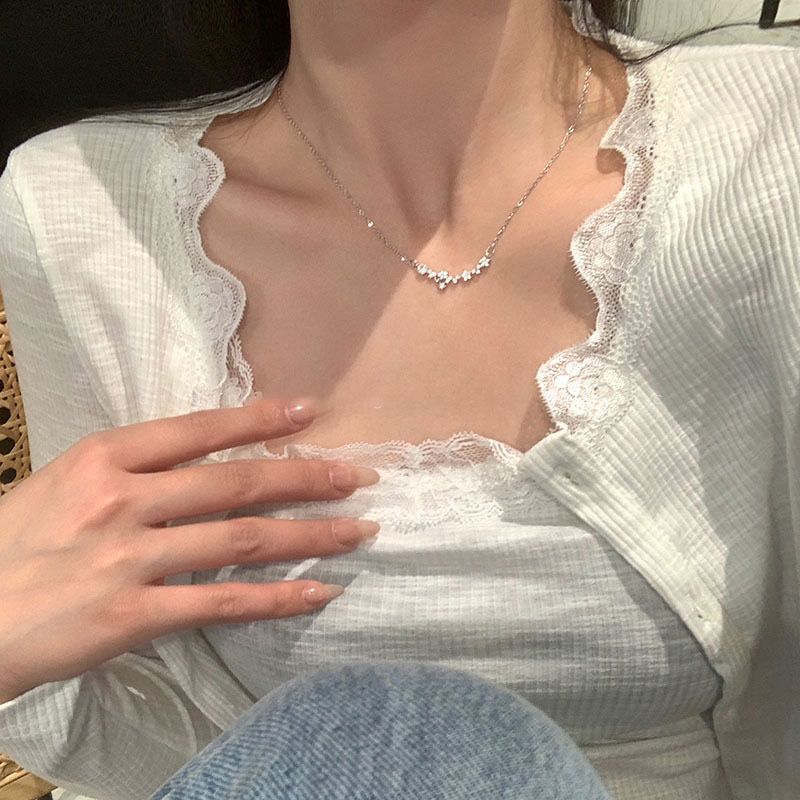 【 15000 Reviews 】 Exquisite Zircon Star Necklace For Women, Light Luxury, Niche Design, High-end Feeling, Collarbone_ipsvogv.com