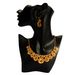 flower Necklace Earring Set Dubai India Nigeria Brass Gold-plated Women's Wedding Jewelry_ipsvogv.com