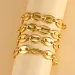 Wedding Jewelry Sets Coffee Bean Chain Necklace Bracelet For Men Women Gold Plated Stainless Steel Classic Casual_ipsvogv.com