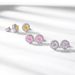 Millennium rose cut color zirconium hollow earrings S925 silver bright colored gemstone earrings light luxury all match_ipsvogv.com