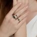 Geometric Natural Water Grass Agate Stacking Ring S925 Silver Inlaid Green Moss Stone Couple Ring_ipsvogv.com