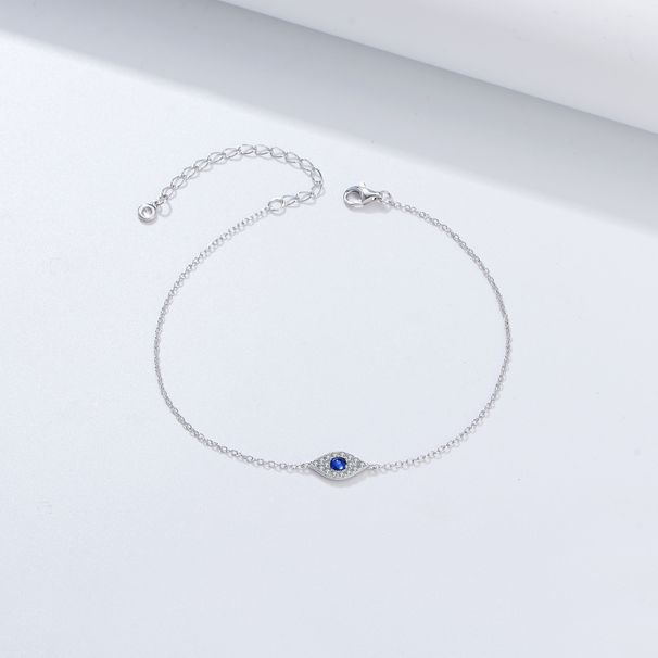 Women's Jewelry S925 Sterling Silver Devil's Eye Micro Inlaid Zircon Bracelet Retro High End Design Diamond Jewelry_ipsvogv.com