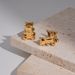Hypoallergenic Titanium Steel Bear Earrings - Retro Plated Dangle Earrings For Girls, Cute Animal Jewelry_ipsvogv.com