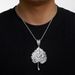 Hot Sale Creative Design Fashion Personalized Leaf Alloy Pendant Hip Hop Fried Dough Twists Chain Men's Necklace_ipsvogv.com
