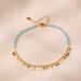 Exotic brass plated K real gold tassel pendant niche anklet light blue crystal elegant temperament anklet_ipsvogv.com