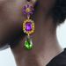 Personality fashion carnival alloy material flower shape earrings ladies vibrant party earrings_ipsvogv.com