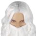 white long curly hair Santa Claus Christmas wig Santa Claus beard wig_ipsvogv.com