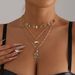 Oil drop devil eye snake pendant clavicle chain creative design multi layer necklace accessories_ipsvogv.com