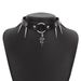 N10603 Punk Rock Style Neck Gothic Leather Hip Hop Snake Rivet Binding Collar Clavicle Chain_ipsvogv.com
