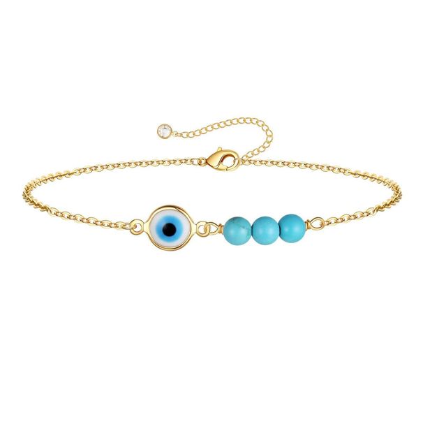 Women's Jewelry Simple Chain Bracelet Fashionable Mix And Match Double Layer Alloy Jewelry Cute Evil Eye Anklet_ipsvogv.com