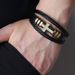 Men's Jewelry Copper Inlaid Zircon Cross Bracelet Fashionable PU Leather Rope Hand Woven Alloy Bracelet Jewelry_ipsvogv.com