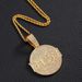 Hip Hop New Round Shield BANSB Alloy Full Diamond Pendant, Personalized And Versatile Street Men's Necklace_ipsvogv.com