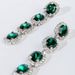 New Square Green Diamond Earrings, Retro High-end Diamond-set Earrings, Stud Earrings Accessories Earring06_ipsvogv.com