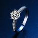 Thai Silver Moissanite Diamond Ring, Female Simulation, One Carat Open Cut Engraving, Fashionable Personality, Niche_ipsvogv.com