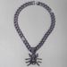 Personalized Three-dimensional Purple Rhinestone Spider Pendant Halloween Dark Series Trendy Accessory_ipsvogv.com