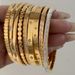 Elegant Geometric Stainless Steel Plating Inlay Zircon Bangle_ipsvogv.com